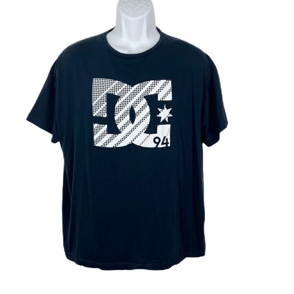 DC | Shirts | Dc Shirt Men Xl Extra Large Black Graphic Logo Short ...